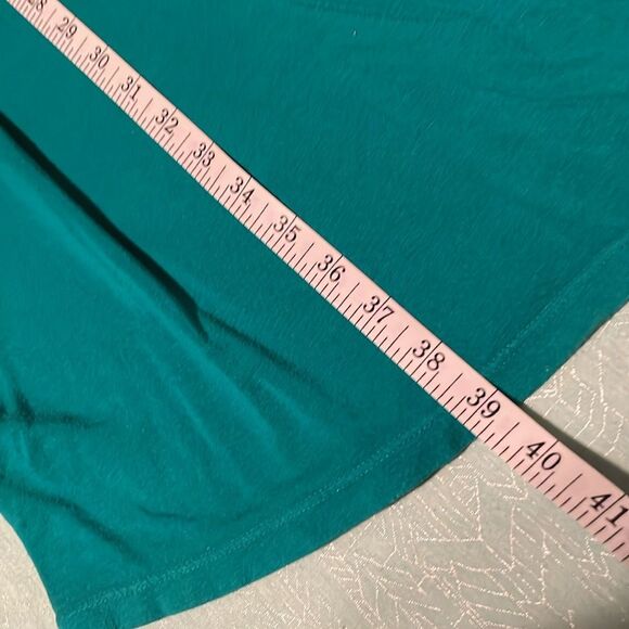 Liz Lange Green sleeveless soft knit Maternity Dress size M sleeveless elastic - Picture 9 of 9